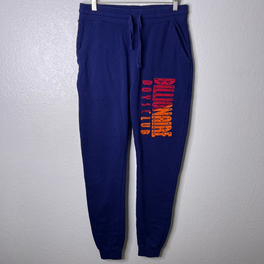 Billionaire Boys Club Mens Navy Blue Gradient Logo Sweatpants‎ Joggers Medium - Picture 2 of 8